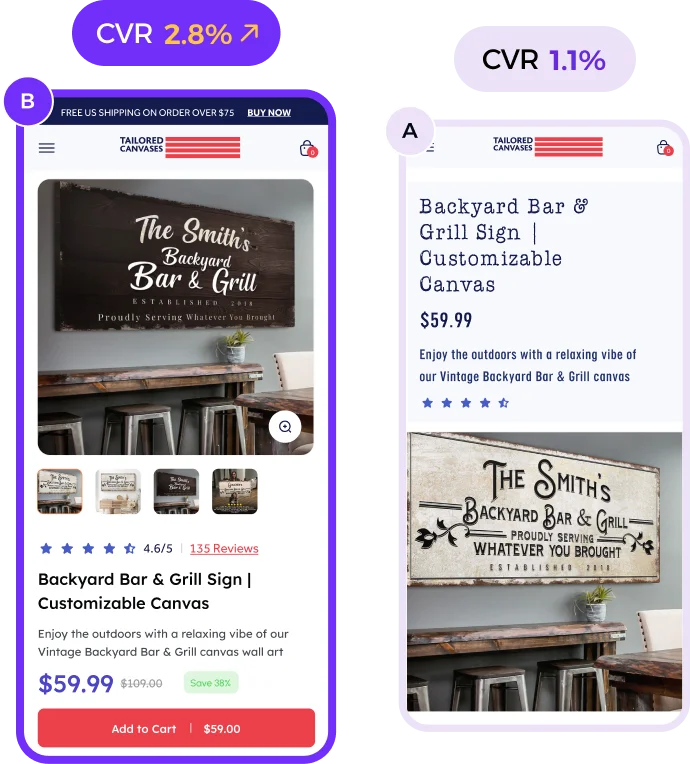 Tailered Project Mobile View